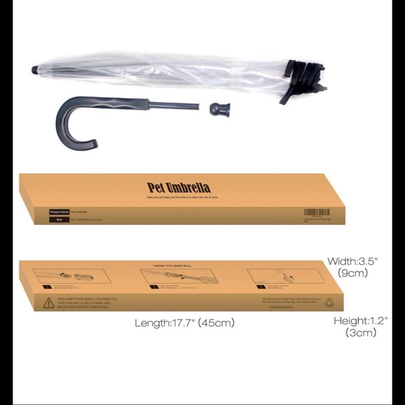 ☔️ Pet Umbrella With Leash BNWT For Rain & Snow ☔️ - Picture 4 of 5